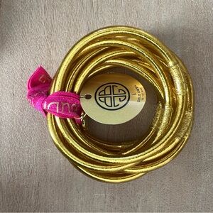 BuDhaGirl Gold All Weather Bangles, set of 9, size L